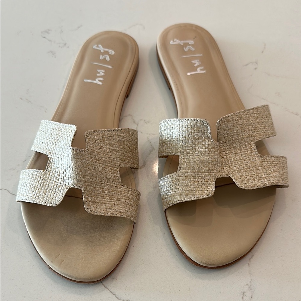 French Sole Raffia Alibi sandals